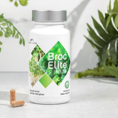 Mara Labs Broc Elite Plus | Broccoli Supplement w/Stabilized Sulforaphane Extract | Zero Glyphosate Residue | 60 Vegetable Capsules