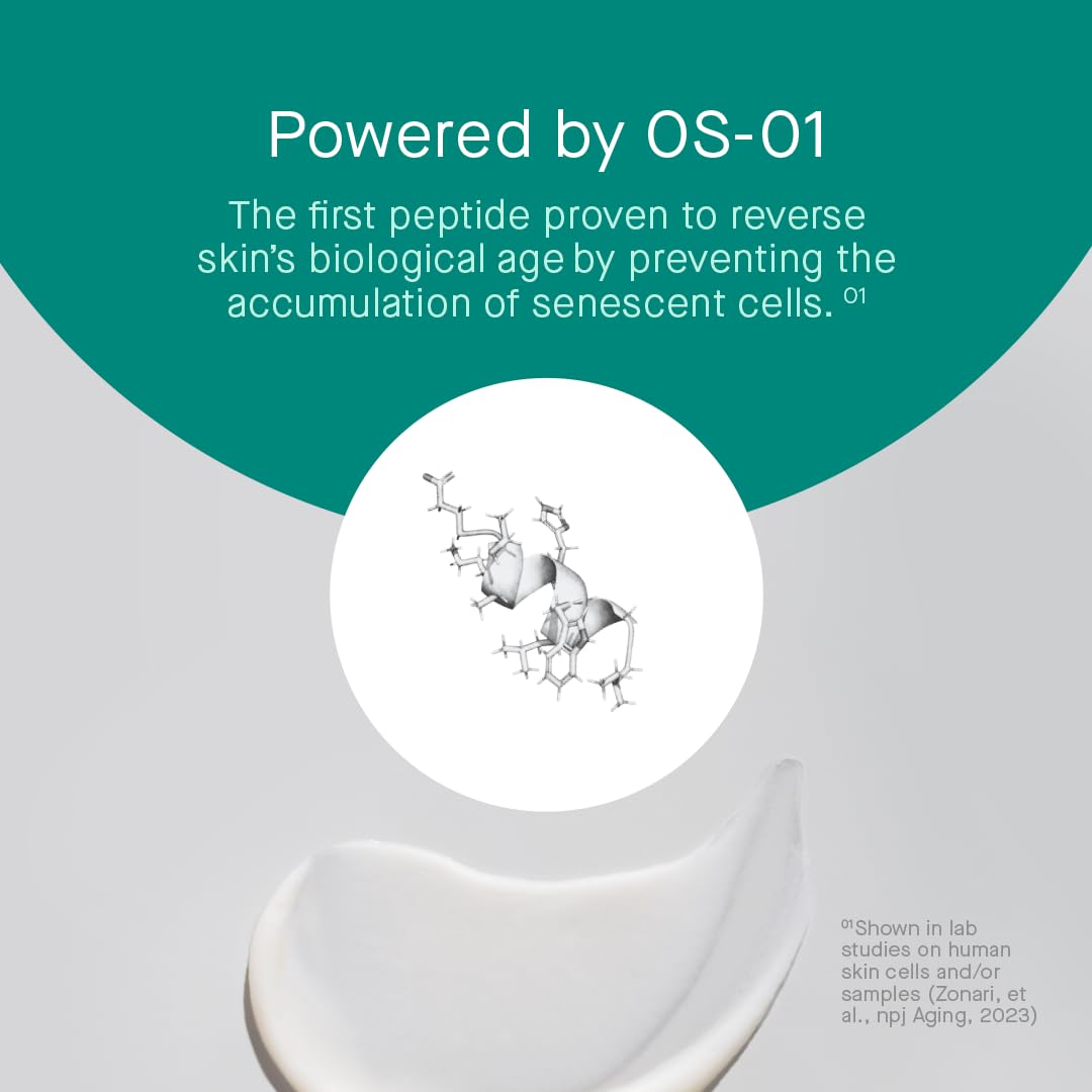 OneSkin FACE OS-01 Peptide Skin Longevity Moisturizer - Evens Skin and Reduces Fine Lines & Wrinkles, For All Skin Types Including Sensitive Skin