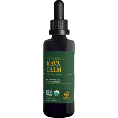 Global Healing Organic Kava Calm - MicroSomal Tech for More Bioavailable Kava Kava Root Pulp Extract, Pure Kava Drops - Keep Kalm with Kava and Enjoy in Your Tea Or Coffee Drink - 2 Fl Oz