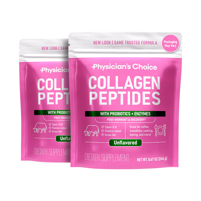 Physician's CHOICE Collagen Peptides - Hydrolyzed Protein Powder for Hair, Skin, Joints - Grass Fed, Non-GMO