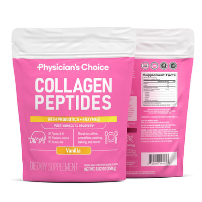 Physician's CHOICE Collagen Peptides - Hydrolyzed Protein Powder for Hair, Skin, Joints - Grass Fed, Non-GMO