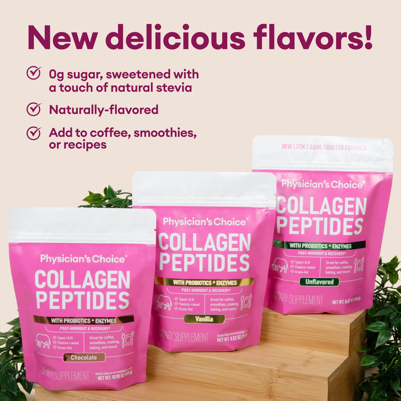 Physician's CHOICE Collagen Peptides - Hydrolyzed Protein Powder for Hair, Skin, Joints - Grass Fed, Non-GMO